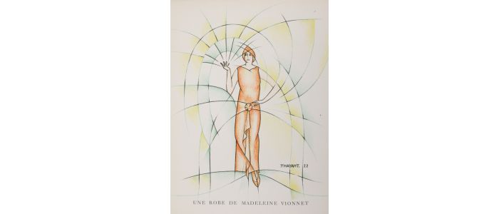 VIONNET : Une robe de Madeleine Vionnet (pl.62, La Gazette du Bon ton, 1922 n°8) - Edition Originale - Edition-Originale.com