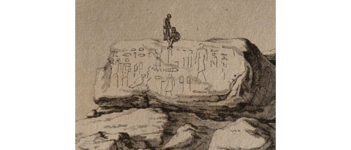 Voyage dans la Basse et Haute Egypte : 1. Blocs de granit. 2. Carrières de granit. (Planche 68).<br /> - Erste Ausgabe - Edition-Originale.com