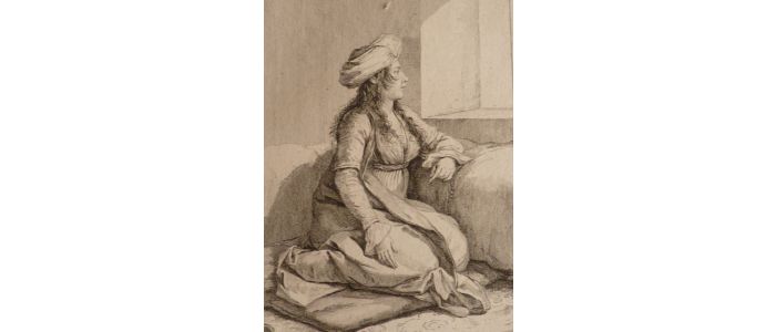 Voyage dans la Basse et Haute Egypte : 1. Femme d'Egypte dans le Harem. 2. Roche de granit. (Planche 74).<br /> - First edition - Edition-Originale.com