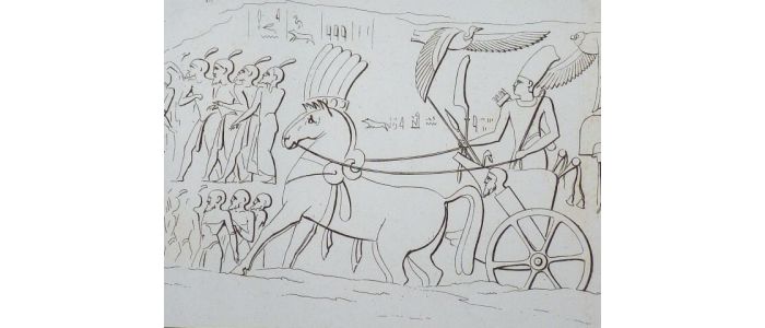 Voyage dans la Basse et Haute Egypte : Bas-reliefs historiques du temple de Qarnâq à Thèbes. (Planche 133).<br /> - First edition - Edition-Originale.com