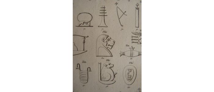 Voyage dans la Basse et Haute Egypte : Caractères hiéroglyphiques pris dans différens temples d'Egypte. (Planche 114).<br /> - Prima edizione - Edition-Originale.com