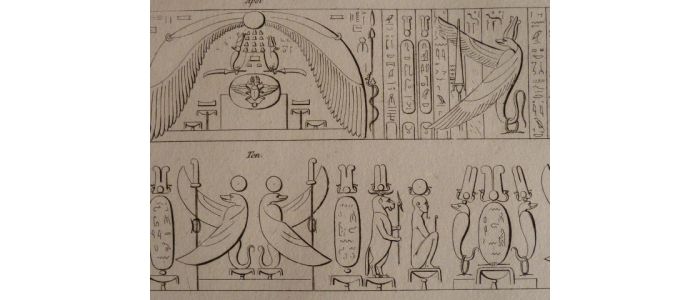 Voyage dans la Basse et Haute Egypte : Frises emblématiques de différents temples égyptiens. (Planche 117).<br /> - Edition Originale - Edition-Originale.com
