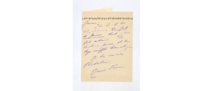 VIVIEN : Lettre autographe signée adressée au poète Jean-Marc Bernard : 