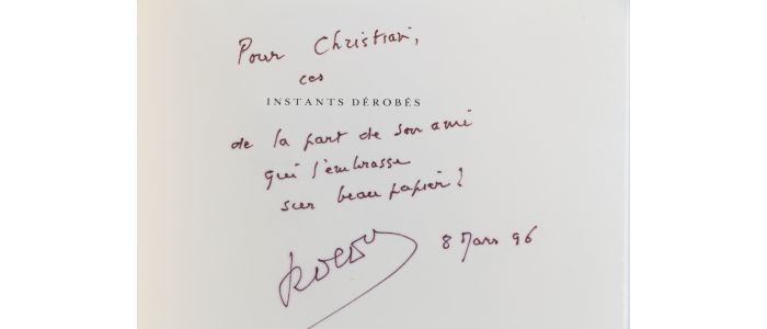 VRIGNY : Instants dérobés - Autographe, Edition Originale - Edition-Originale.com