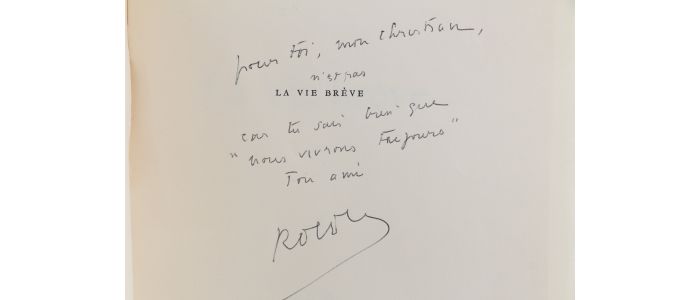 VRIGNY : La vie brève - Signed book, First edition - Edition-Originale.com