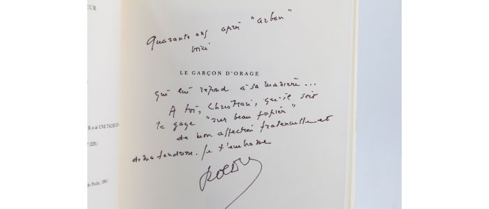VRIGNY : Le garçon d'orage - Autographe, Edition Originale - Edition-Originale.com