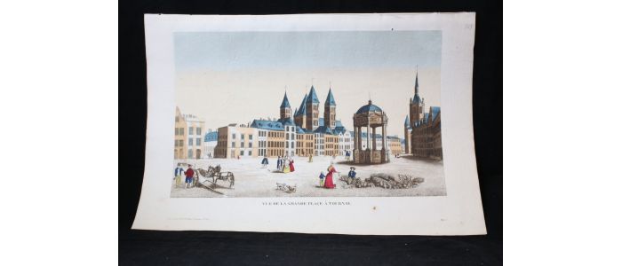 Vue d'optique - Vue de la grande place à Tournay.  - First edition - Edition-Originale.com