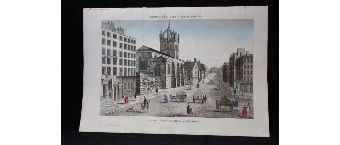 Vue d'optique - Vue de l'église St Giles à Édimbourg.  - Erste Ausgabe - Edition-Originale.com