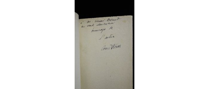 WEISS : L'espace. Notes pour servir à l'histoire des énergies de l'air - Libro autografato, Prima edizione - Edition-Originale.com