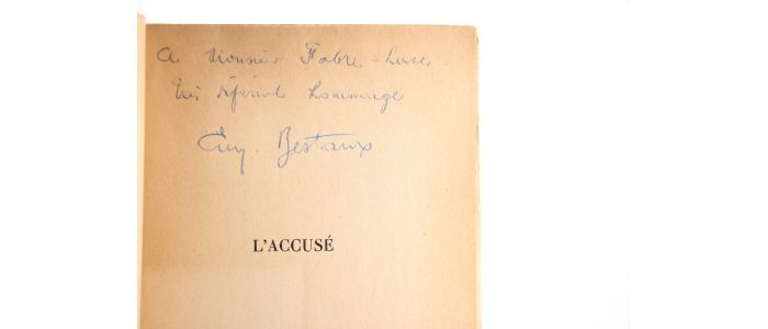 WEISSBERG : L'Accusé - Signiert, Erste Ausgabe - Edition-Originale.com