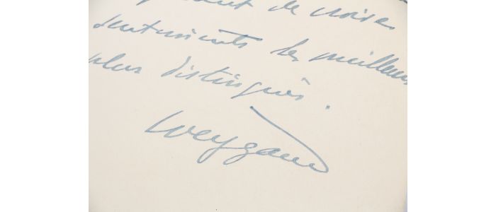 WEYGAND : Carte de visite autographe datée concernant son entrée à l'Académie Française le 11 juin 1931  - Libro autografato, Prima edizione - Edition-Originale.com