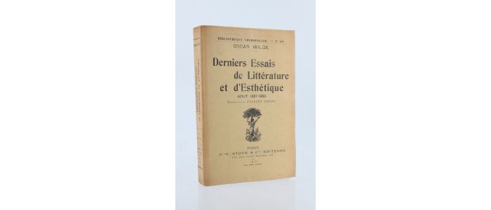 WILDE : Deniers essais de littérature et d'esthétique - Août 1887-1890 - Prima edizione - Edition-Originale.com