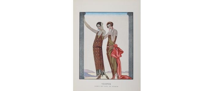 WORTH : Vesper. Robes du soir, de Worth (pl.60, La Gazette du Bon ton, 1922 n°8) - First edition - Edition-Originale.com