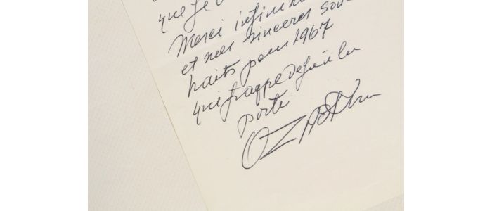 ZADKINE : Lettre autographe signée et datée - Autographe, Edition Originale - Edition-Originale.com