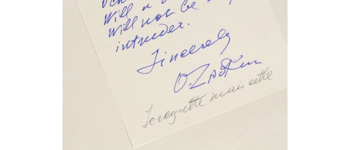 ZADKINE : Lettre autographe signée et datée - Libro autografato, Prima edizione - Edition-Originale.com