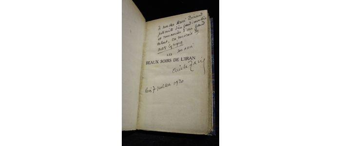 ZAVIE : Les beaux soirs de l'Iran - Libro autografato, Prima edizione - Edition-Originale.com