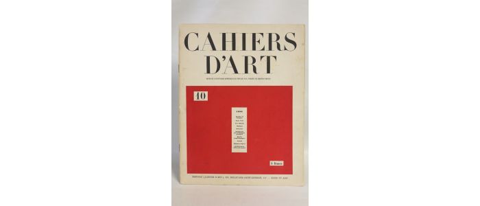 ZERVOS : Cahiers d'art N°10 de la 1ère année - Edition Originale - Edition-Originale.com