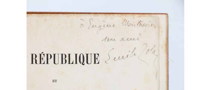 ZOLA : La république et la littérature - Autographe, Edition Originale - Edition-Originale.com