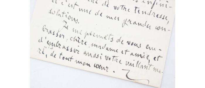ZOLA : Lettre autographe datée et paraphée, en exil pendant l'Affaire Dreyfus : 