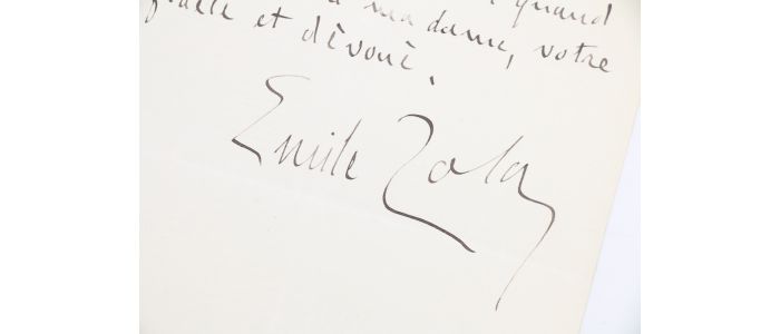 ZOLA : Lettre autographe datée et signée à l'actrice qui créa le rôle de Thérèse Raquin - Autographe, Edition Originale - Edition-Originale.com