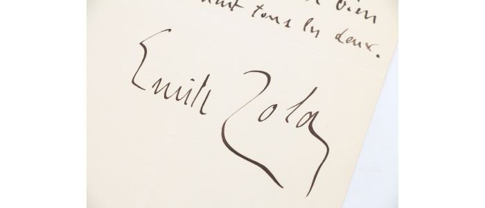 ZOLA : Lettre autographe datée et signée à Octave Mirbeau le remerciant pour sa bienveillante critique de Travail : 