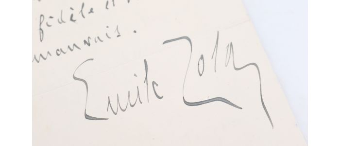 ZOLA : Lettre autographe datée et signée, en exil pendant l'Affaire Dreyfus : 