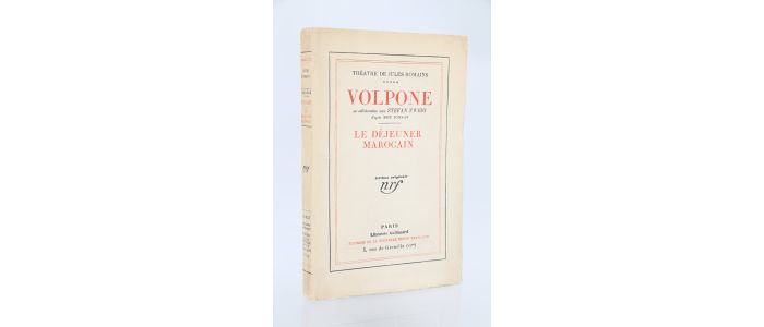 ZWEIG : Volpone. - Le déjeuner marocain - Prima edizione - Edition-Originale.com