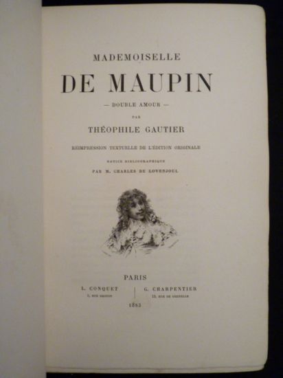 GAUTIER : Mademoiselle de Maupin - Edition-Originale.com