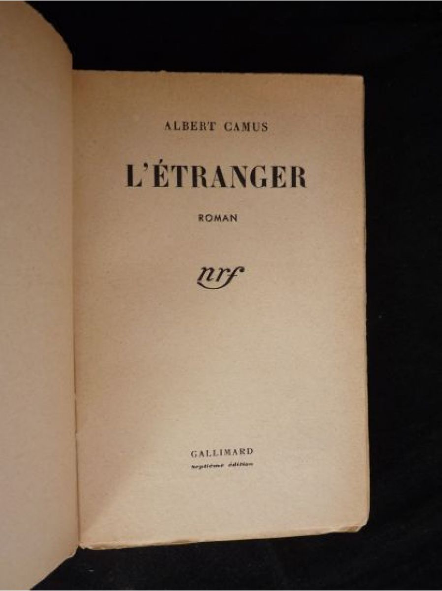 CAMUS : L'étranger - Signed book, First edition - Edition-Originale.com