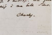 Actualité Charles Baudelaire Autogramm Brief an seine Mutter von einem der Dämmerung Baudelaire unterzeichnet: „Der Ekel meiner Bedingung macht mich alles noch schlimmer finden. "