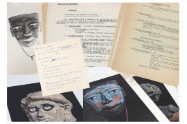 Actualité Ensemble d'épreuves photographiques avec corrections autographes de Malraux pour son Musée imaginaire de la Sculpture mondiale