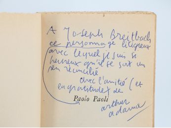 ADAMOV : Paolo Paoli - Autographe, Edition Originale - Edition-Originale.com