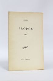 ALAIN : Propos XXIII - Edition Originale - Edition-Originale.com
