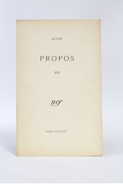 ALAIN : Propos XXV - Edition Originale - Edition-Originale.com