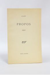 ALAIN : Propos XXXV - Prima edizione - Edition-Originale.com