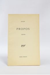 ALAIN : Propos XXXVII - Prima edizione - Edition-Originale.com