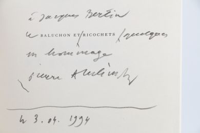 ALECHINSKY : Baluchon et Ricochets - Autographe, Edition Originale - Edition-Originale.com