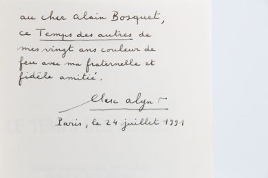 ALYN : Le Temps des Autres - Signed book, First edition - Edition-Originale.com