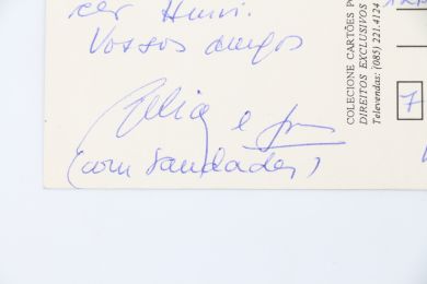 AMADO : Carte postale autographe datée et signée de Jorge Amado adressée à Alice Raillard, traductrice de ses ouvrages en français - Signiert, Erste Ausgabe - Edition-Originale.com