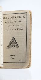 ANONYME : [ALMANACH] Maçonnerie symbolique suivant le régime du G* O* de France [avec] Maçonnerie des H. Grades suivant le régime du G* O* de France - Edition Originale - Edition-Originale.com