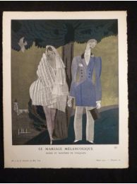Le mariage mélancolique. Modes et manières de Torquate. (La Gazette du Bon ton, n°2. Année 1921 - Planche 10 ) - Erste Ausgabe - Edition-Originale.com