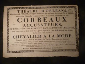 Théâtre d'Orléans. Corbeaux accusateurs, suivi du Chevalier à la mode - Edition Originale - Edition-Originale.com