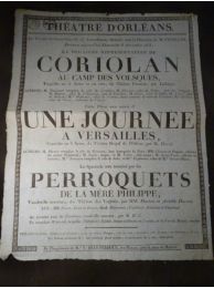 Théâtre d'Orléans. Coriolan au camp des Volsques, suivi d'Une journée à Versailles, et des Perroquets de la Mère Philippe - First edition - Edition-Originale.com