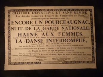 Théâtre d'Orléans. Encore un Pourceaugnac, suivi de Nuit de la garde nationale, Haine aux femmes et La Danse interrompue - Edition Originale - Edition-Originale.com