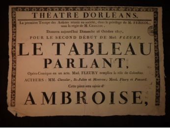Théâtre d'Orléans. Le Tableau parlant, suivi d'Ambroise - First edition - Edition-Originale.com