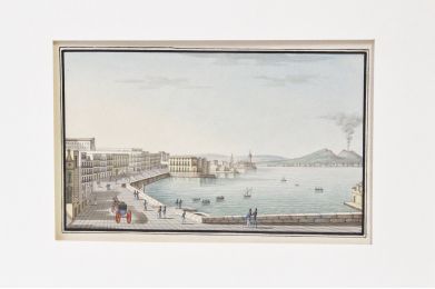 [ECOLE NAPOLITAINE] Vue de Naples et du Vésuve - Autographe, Edition Originale - Edition-Originale.com