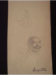Portraits 2 - Crayon sur papier - Autographe, Edition Originale - Edition-Originale.com