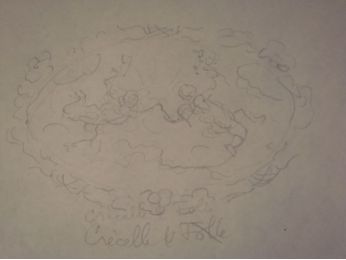 Projets pour le plafond de Chambon : Étude 5 - Crayon sur papier - Autographe, Edition Originale - Edition-Originale.com