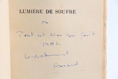 ARNAUD : Lumière de soufre - Signiert, Erste Ausgabe - Edition-Originale.com