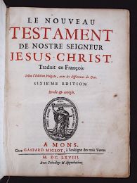 ARNAULD : [Bible] Le nouveau Testament de nostre seigneur Jesus-Christ - First edition - Edition-Originale.com